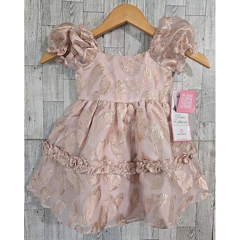Rare Editions Dress 2T Toddler Pink Blush Birthday Easter Special Occasion NEW